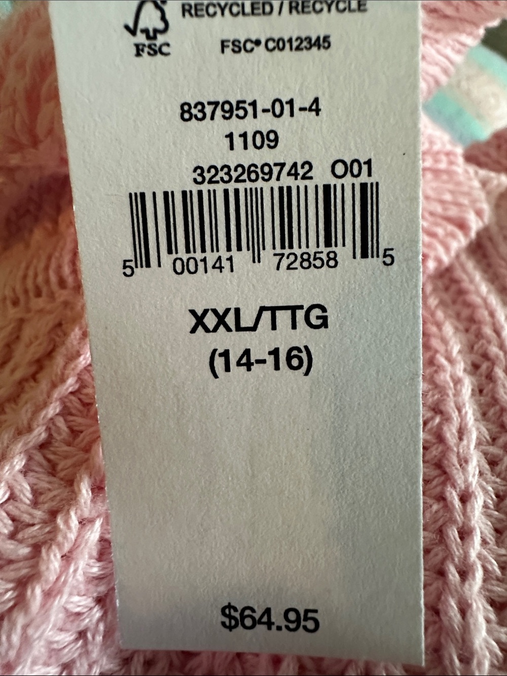 GAP Pink Ruffle-Collar Button Front Cardigan - Picture 6 of 6